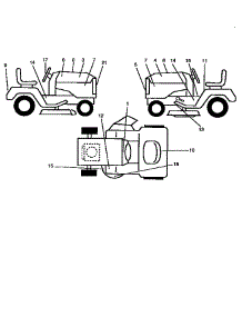 Decals parts for Craftsman Front-Engine Lawn Tractor 917258070 from AppliancePartsPros.com