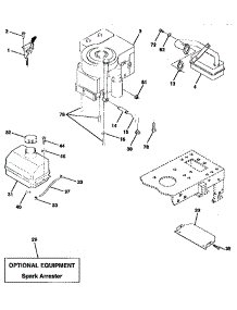 Engine parts for Craftsman Front-Engine Lawn Tractor 917258070 from AppliancePartsPros.com