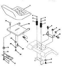 Seat Assembly parts for Craftsman Front-Engine Lawn Tractor 917258071 from AppliancePartsPros.com