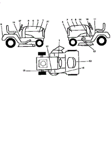 Decals parts for Craftsman Front-Engine Lawn Tractor 917258071 from AppliancePartsPros.com