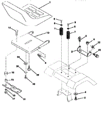 Seat Assembly parts for Craftsman Front-Engine Lawn Tractor 917258072 from AppliancePartsPros.com
