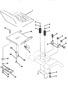 Seat Assembly parts for Craftsman Front-Engine Lawn Tractor 917258080 from AppliancePartsPros.com