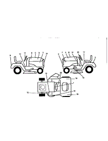 Decals parts for Craftsman Front-Engine Lawn Tractor 917258080 from AppliancePartsPros.com