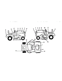 Decals parts for Craftsman Front-Engine Lawn Tractor 917258081 from AppliancePartsPros.com