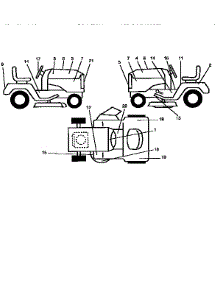 Decals parts for Craftsman Front-Engine Lawn Tractor 917258082 from AppliancePartsPros.com