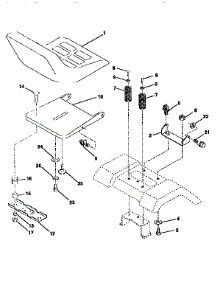 Seat Assembly parts for Craftsman Front-Engine Lawn Tractor 917258100 from AppliancePartsPros.com