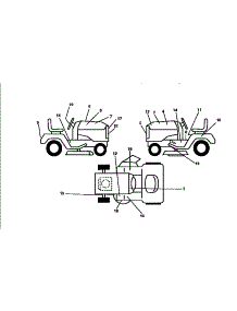 Decals parts for Craftsman Front-Engine Lawn Tractor 917258100 from AppliancePartsPros.com