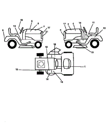 Decals parts for Craftsman Front-Engine Lawn Tractor 917258101 from AppliancePartsPros.com
