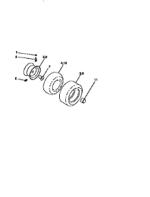 Wheels And Tires parts for Craftsman Front-Engine Lawn Tractor 917258101 from AppliancePartsPros.com