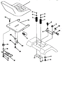 Seat Assembly parts for Craftsman Front-Engine Lawn Tractor 917258102 from AppliancePartsPros.com