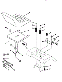 Seat Assembly parts for Craftsman Front-Engine Lawn Tractor 917258103 from AppliancePartsPros.com