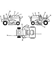 Decals parts for Craftsman Front-Engine Lawn Tractor 917258103 from AppliancePartsPros.com