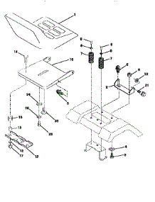 Seat Assembly parts for Craftsman Front-Engine Lawn Tractor 917258110 from AppliancePartsPros.com