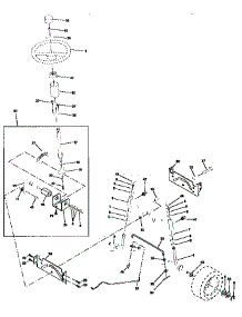 Steering Assembly parts for Craftsman Front-Engine Lawn Tractor 917258111 from AppliancePartsPros.com