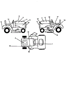 Decals parts for Craftsman Front-Engine Lawn Tractor 917258111 from AppliancePartsPros.com