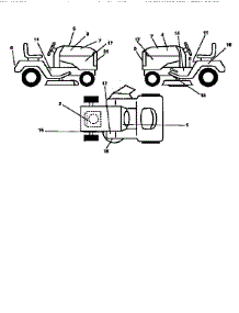 Decals parts for Craftsman Front-Engine Lawn Tractor 917258112 from AppliancePartsPros.com
