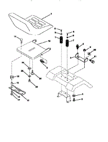 Seat Assembly parts for Craftsman Front-Engine Lawn Tractor 917258113 from AppliancePartsPros.com
