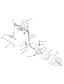 Front Axle parts for Craftsman Front-Engine Lawn Tractor 917258140 from AppliancePartsPros.com