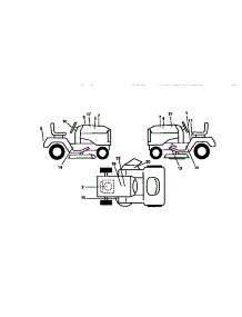 Decals parts for Craftsman Front-Engine Lawn Tractor 917258160 from AppliancePartsPros.com