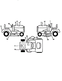 Decals parts for Craftsman Front-Engine Lawn Tractor 917258161 from AppliancePartsPros.com