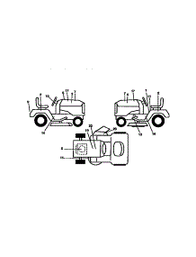 Decals parts for Craftsman Front-Engine Lawn Tractor 917258170 from AppliancePartsPros.com