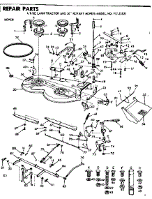8E Lawn Tractor And 36 Inch Rotary Mower parts for Craftsman Front-Engine Lawn Tractor 91725820 from AppliancePartsPros.com