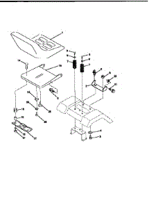 Seat Assembly parts for Craftsman Front-Engine Lawn Tractor 917258261 from AppliancePartsPros.com