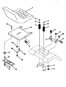 Seat Assembly parts for Craftsman Front-Engine Lawn Tractor 917258270 from AppliancePartsPros.com