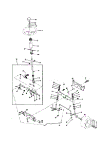 Steering Assembly parts for Craftsman Front-Engine Lawn Tractor 917258331 from AppliancePartsPros.com