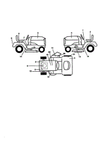 Decals parts for Craftsman Front-Engine Lawn Tractor 917258331 from AppliancePartsPros.com