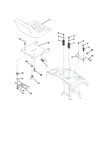 Seat Assembly parts for Craftsman Front-Engine Lawn Tractor 917258440 from AppliancePartsPros.com