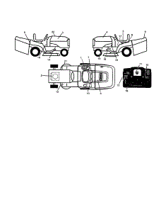 Decals parts for Craftsman Front-Engine Lawn Tractor 917258440 from AppliancePartsPros.com