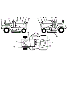 Decals parts for Craftsman Front-Engine Lawn Tractor 917258450 from AppliancePartsPros.com