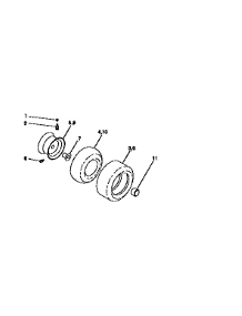 Wheels And Tires parts for Craftsman Front-Engine Lawn Tractor 917258450 from AppliancePartsPros.com