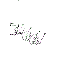 Wheels And Tires parts for Craftsman Front-Engine Lawn Tractor 917258451 from AppliancePartsPros.com
