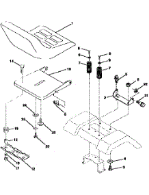 Seat Assembly parts for Craftsman Front-Engine Lawn Tractor 917258471 from AppliancePartsPros.com