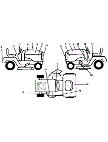 Decals parts for Craftsman Front-Engine Lawn Tractor 917258471 from AppliancePartsPros.com