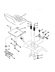 Seat Assembly parts for Craftsman Front-Engine Lawn Tractor 917258472 from AppliancePartsPros.com