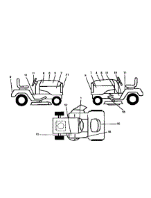 Decals parts for Craftsman Front-Engine Lawn Tractor 917258472 from AppliancePartsPros.com
