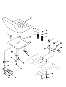 Seat Assembly parts for Craftsman Front-Engine Lawn Tractor 917258473 from AppliancePartsPros.com