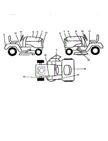 Decals parts for Craftsman Front-Engine Lawn Tractor 917258473 from AppliancePartsPros.com