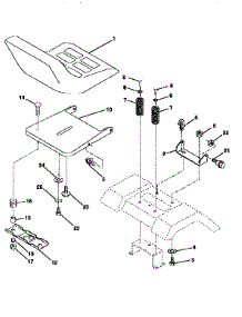 Seat Assembly parts for Craftsman Front-Engine Lawn Tractor 917258480 from AppliancePartsPros.com