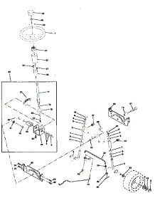 Steering Assembly parts for Craftsman Front-Engine Lawn Tractor 917258481 from AppliancePartsPros.com