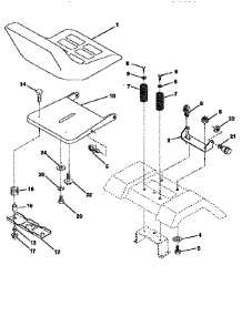 Seat Assembly parts for Craftsman Front-Engine Lawn Tractor 917258481 from AppliancePartsPros.com