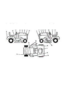Decals parts for Craftsman Front-Engine Lawn Tractor 917258481 from AppliancePartsPros.com