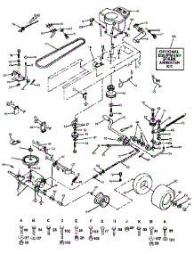 Drive parts for Craftsman Front-Engine Lawn Tractor 917258492 from AppliancePartsPros.com