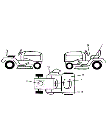 Decals parts for Craftsman Front-Engine Lawn Tractor 917258492 from AppliancePartsPros.com