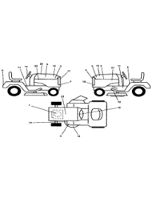 Decals parts for Craftsman Front-Engine Lawn Tractor 917258493 from AppliancePartsPros.com