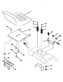 Seat Assembly parts for Craftsman Front-Engine Lawn Tractor 917258501 from AppliancePartsPros.com