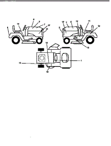 Decals parts for Craftsman Front-Engine Lawn Tractor 917258502 from AppliancePartsPros.com